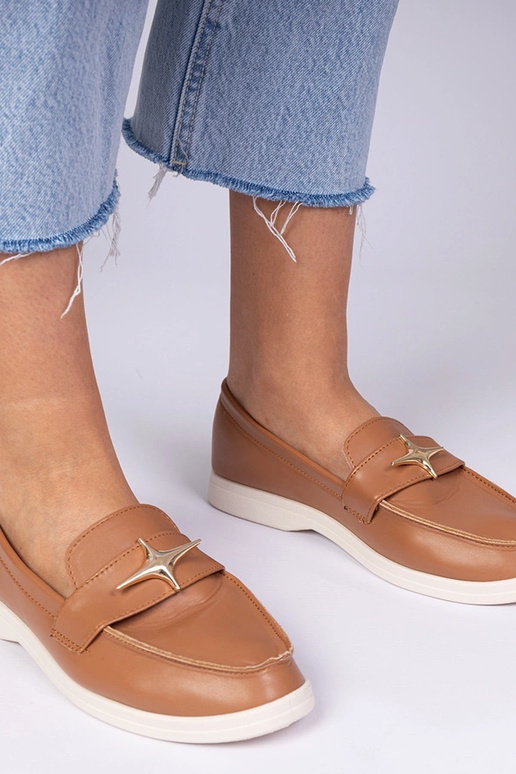 Mocassins pour femmes marron avec...