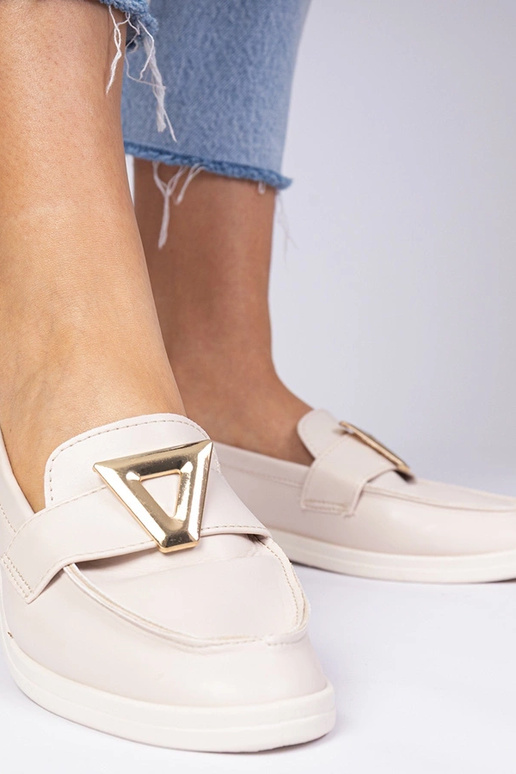 Mocassins pour femmes beiges avec... Mocassins pour femmes beiges avec...