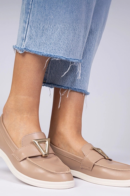 Mocassins pour femmes beige foncé... Mocassins pour femmes beige foncé...