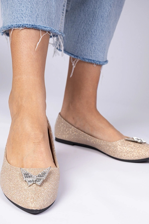 Ballerines champagne pour femmes en... Ballerines champagne pour femmes en...