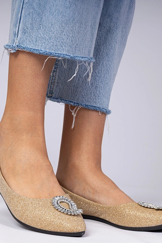 Ballerines dorées pour femmes en... Ballerines dorées pour femmes en...