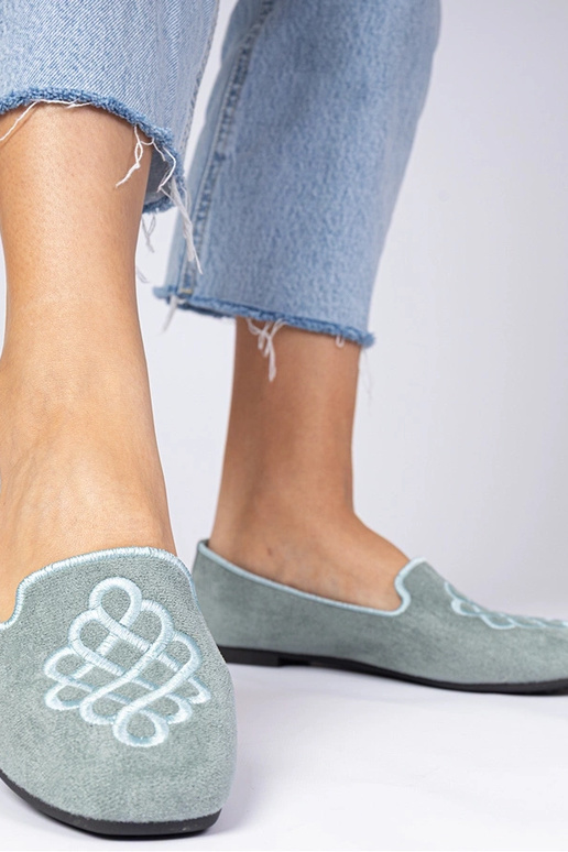 Ballerines vertes en suédine pour... Ballerines vertes en suédine pour...