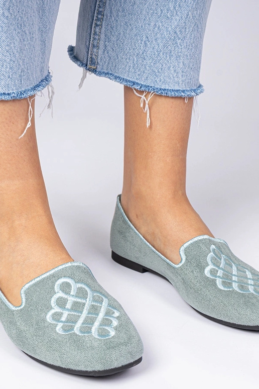 Ballerines vertes en suédine pour... Ballerines vertes en suédine pour...