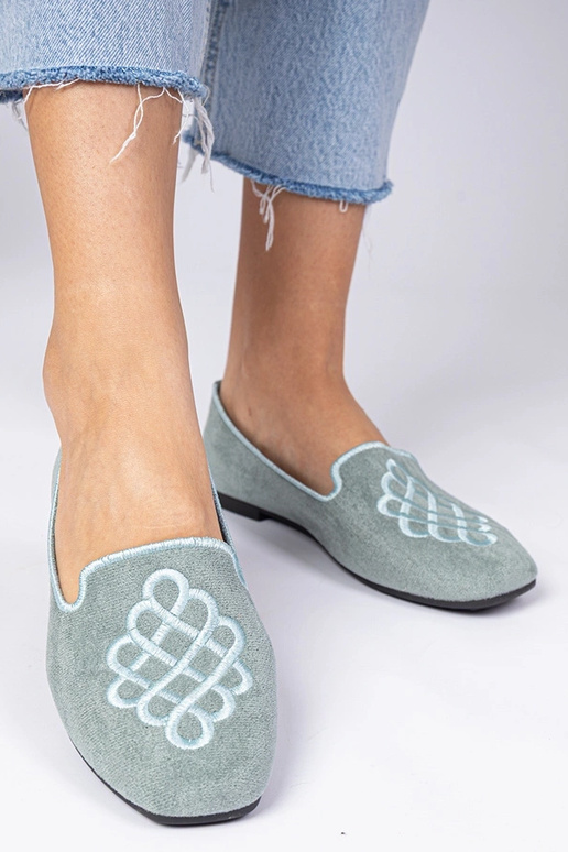 Ballerines vertes en suédine pour... Ballerines vertes en suédine pour...