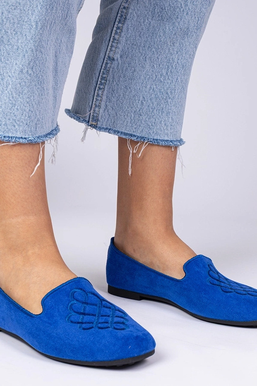 Ballerines bleues en suédine pour... Ballerines bleues en suédine pour...