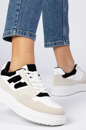 Baskets blanches et noires pour femmes Lavria 2