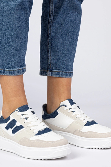 Baskets blanches et bleues pour femmes Lavria 2