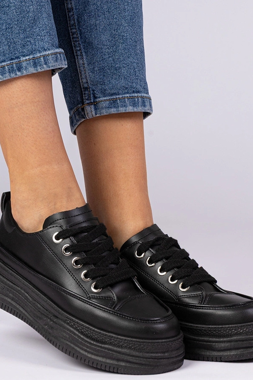 Baskets noires pour femmes Selina Baskets noires pour femmes Selina