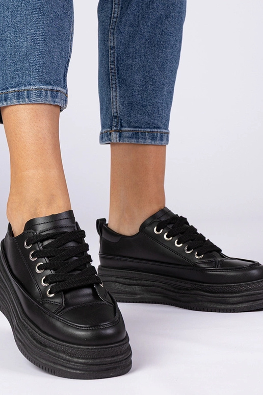 Baskets noires pour femmes Selina Baskets noires pour femmes Selina