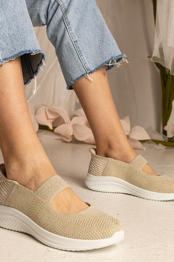 Baskets beiges avec semelle texturée Muratti