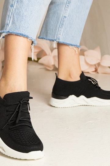 Baskets noires avec tige en... 2