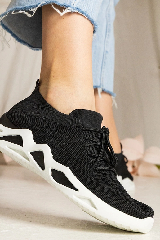 Baskets noires avec tige en... Baskets noires avec tige en...