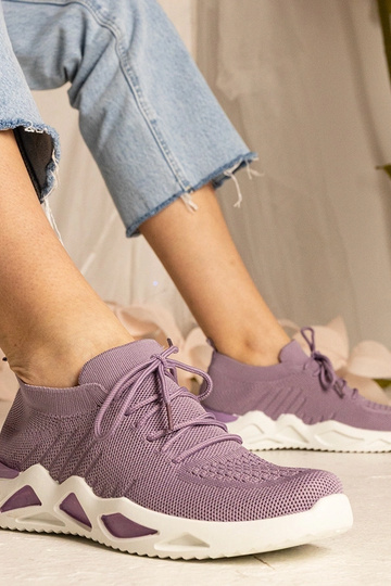 Baskets violettes avec tige... 2