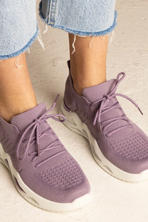 Baskets violettes avec tige en... Baskets violettes avec tige en...