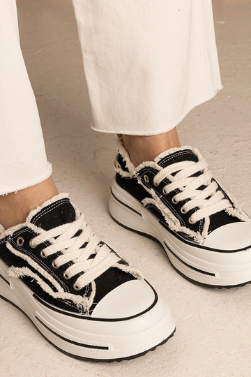 Baskets noires pour femmes montantes Kallara