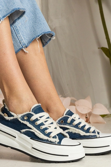 Baskets bleues pour femmes montantes Kallara 2