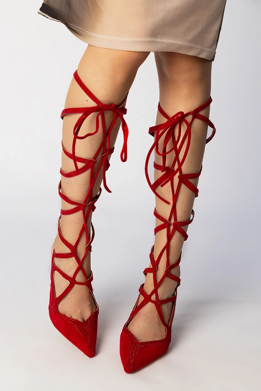 Sandales escarpins rouges pour femmes...