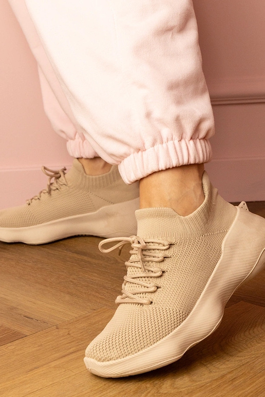 Baskets sport couleur sable pour...