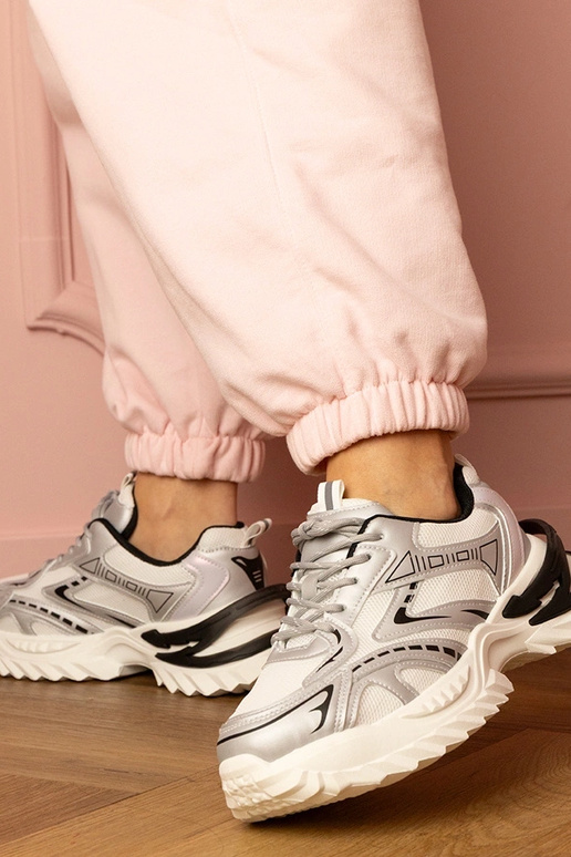 Baskets argentées pour femmes sur...