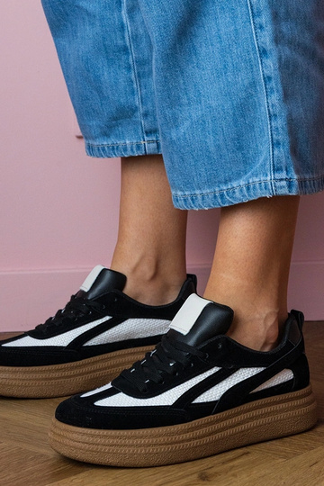 Kamela baskets noires à plateforme épaisse 2