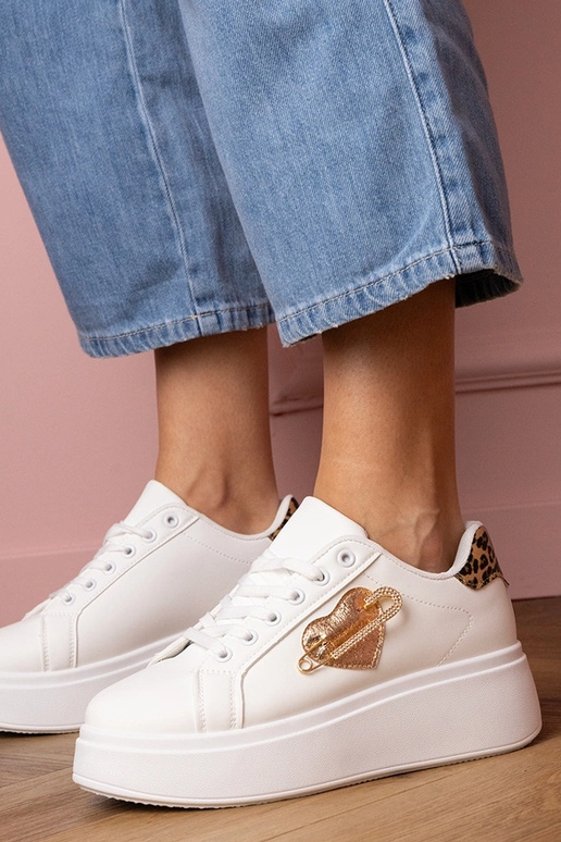 Baskets blanches pour femmes avec... Baskets blanches pour femmes avec...