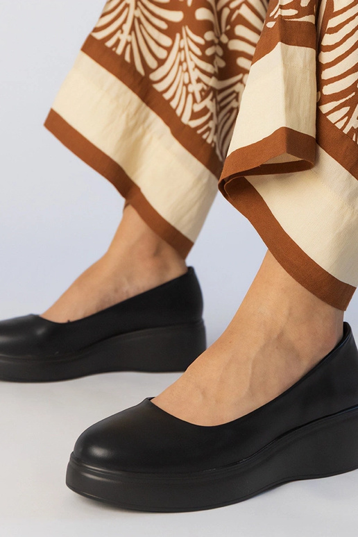 Bottines noires à plateforme en...