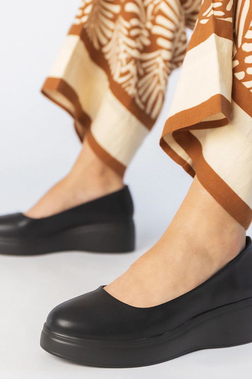 Bottines noires à plateforme en...