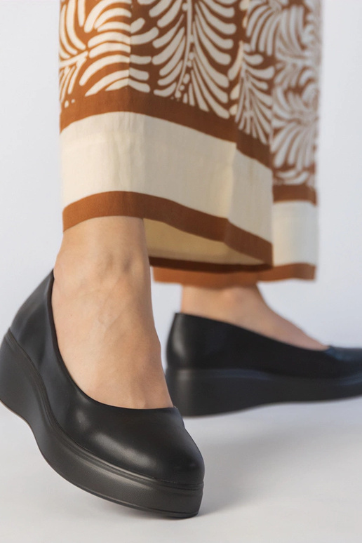 Bottines noires à plateforme en...