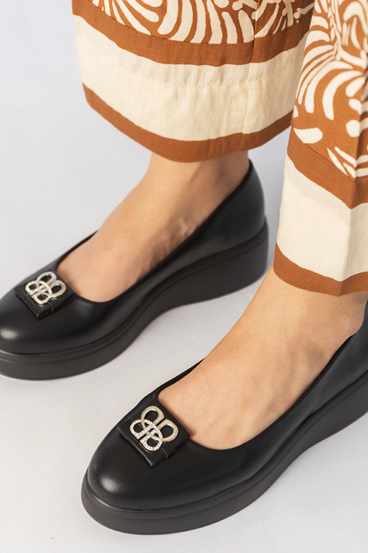 Bottines noires à plateforme avec...