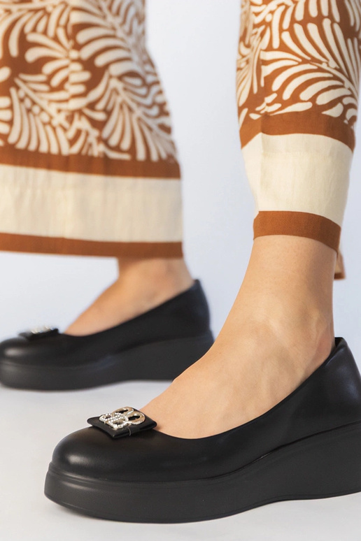 Bottines noires à plateforme avec...