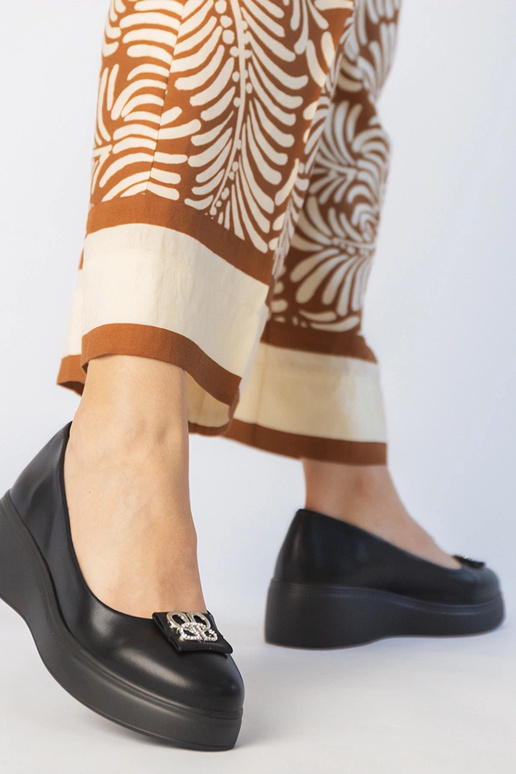 Bottines noires à plateforme avec...