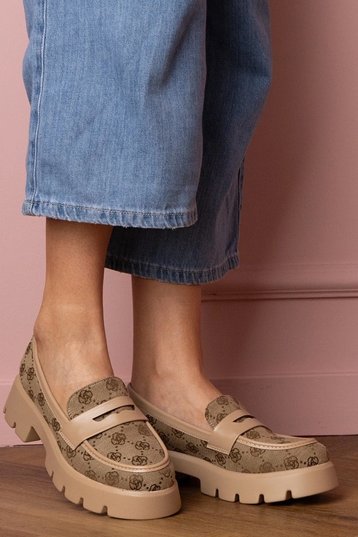 Mocassins pour femmes bruns avec...