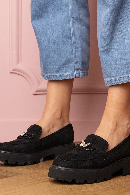 Mocassins pour femmes noirs avec...
