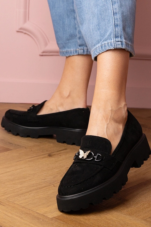 Mocassins pour femmes noirs avec...