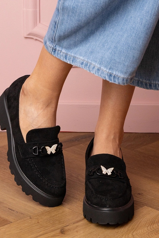 Mocassins pour femmes noirs avec...