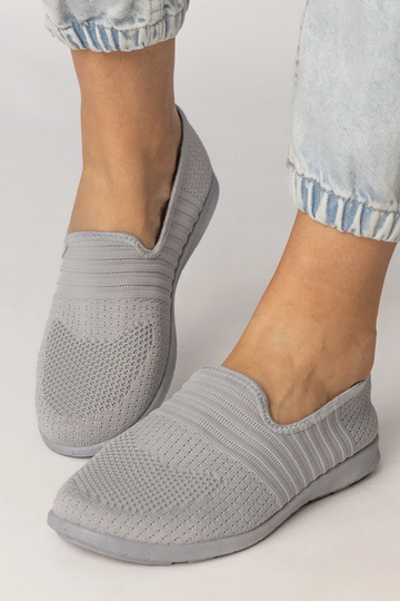Chaussons gris pour femmes, « Saris » 2