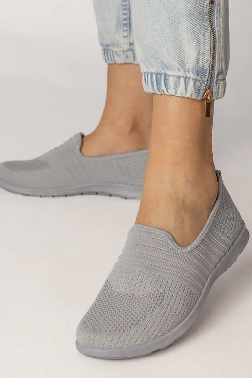 Chaussons gris pour femmes, « Saris »