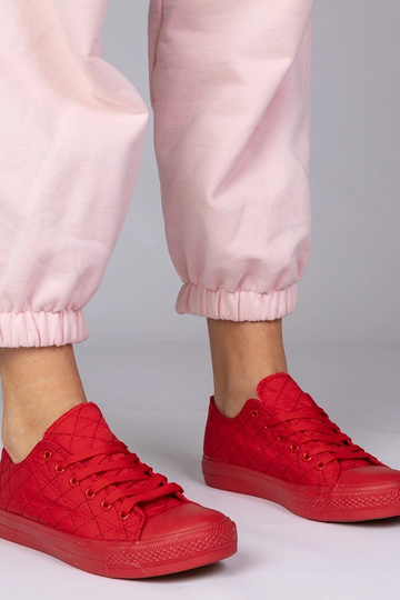 Chaussons classiques rouges matelassés, « Nessa »