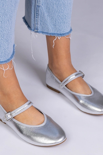 Ballerines argentées pour...