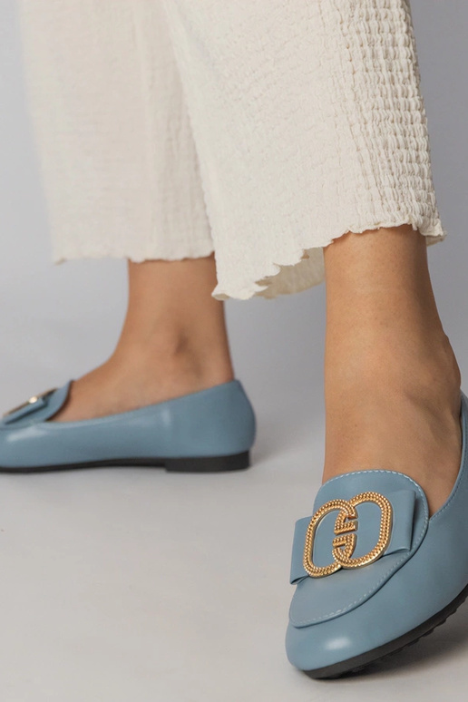 Mocassins bleus pour femmes avec un...