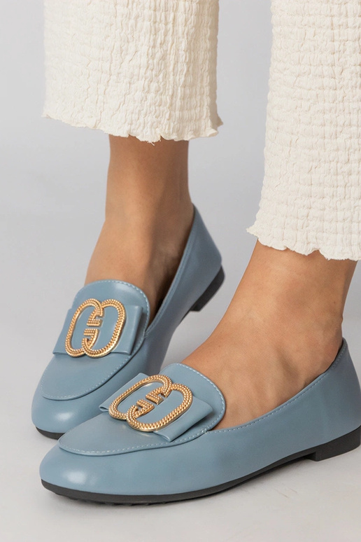 Mocassins bleus pour femmes avec un...