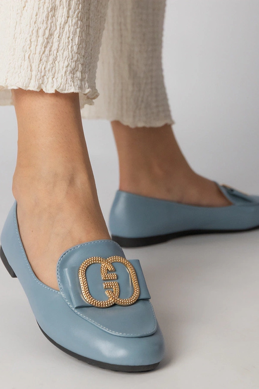 Mocassins bleus pour femmes avec un...