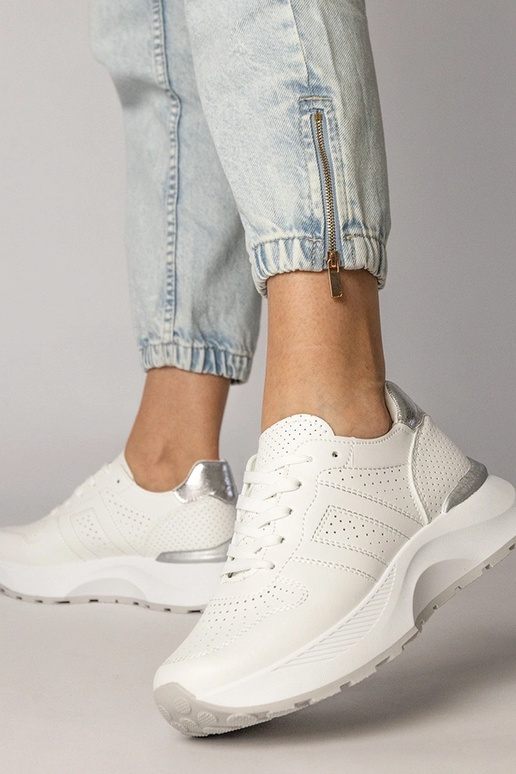 Baskets de sport blanches avec insert...