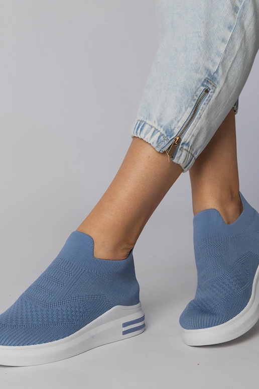 Baskets à enfiler bleues, « Merinsa »