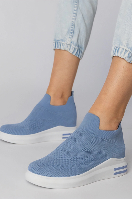 Baskets à enfiler bleues, « Merinsa »