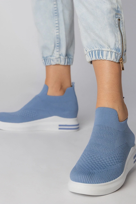 Baskets à enfiler bleues, « Merinsa »