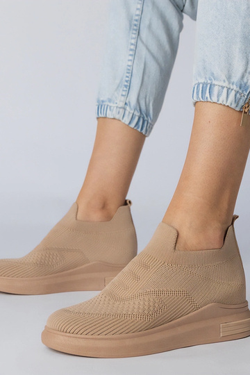 Baskets à enfiler marron, « Merinsa »