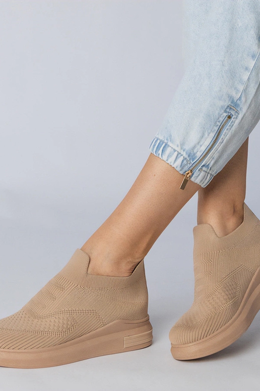 Baskets à enfiler marron, « Merinsa »