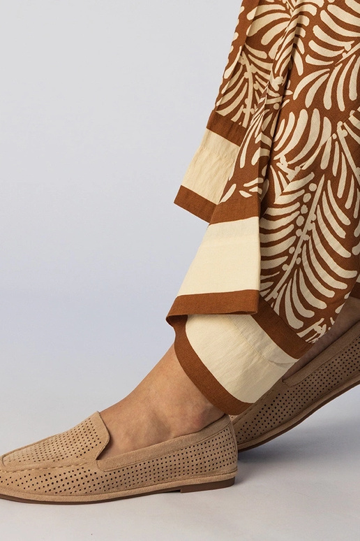 Mocassins ajourés couleur sable en...