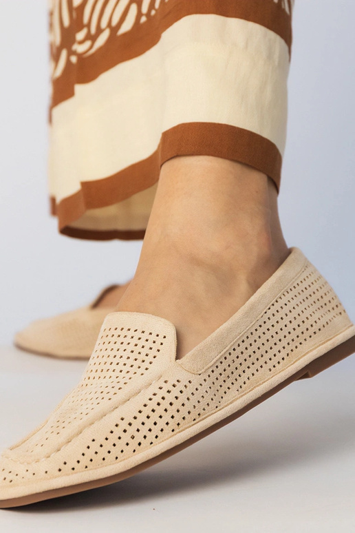 Mocassins ajourés couleur caramel en...